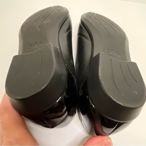 SAS Coco Tripad Comfort Women's Black Leather Patent Bow Slip On Flats Size 8 W - Picture 12 of 15